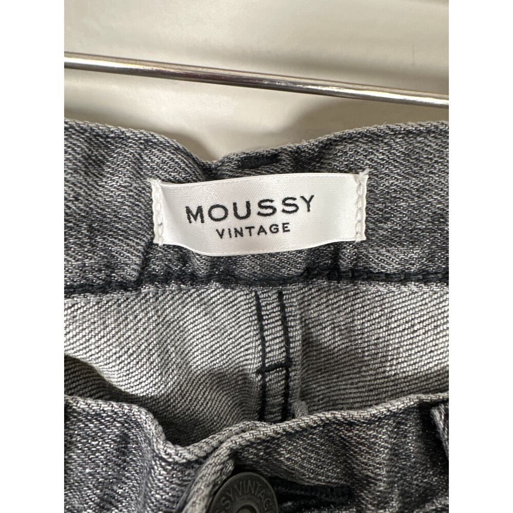 Moussy Vintage Jeans Howa Womens 27 Skinny Light Black Distressed Raw Hem - Picture 8 of 10